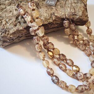 J.Jill NWT Three-Strand Citrine & Amber Toned Beaded Necklace | $59 Retail